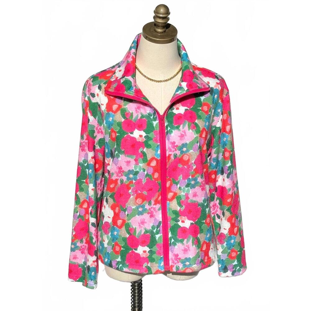 NEW TRISHA TYLER women's floral days jacket in pink